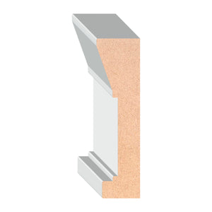 1-1/2 in x 5-1/2 in x 16 ft M5025C Primed White MDF Architrave - Moulding, durable composite construction with a smooth primed white finish for easy painting and installation.