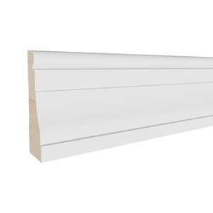 11/16 in x 2-1/4 in x 17 ft M0376W Primed White Pine Wood Casing - Moulding, durable composite construction with a smooth primed white finish for easy painting and installation.