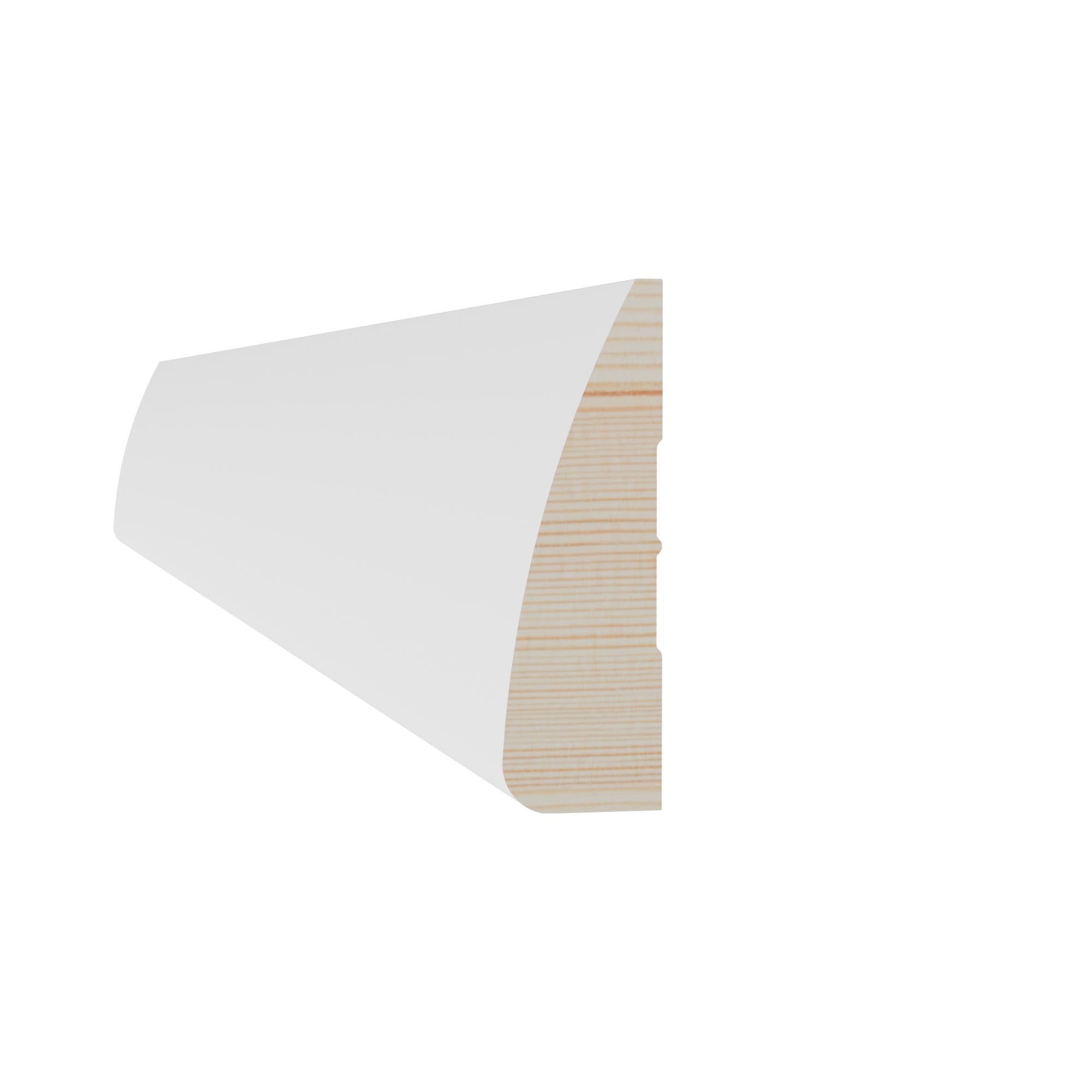 11/16 in x 2-1/4 in x 85 in M0327W Primed White Pine Wood Casing - Moulding - high-quality decorative trim for doors, windows, and interior finishing.