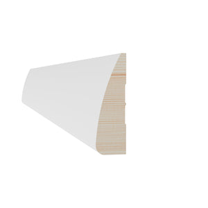 11/16 in x 2-1/4 in x 85 in M0327W Primed White Pine Wood Casing - Moulding - high-quality decorative trim for doors, windows, and interior finishing.