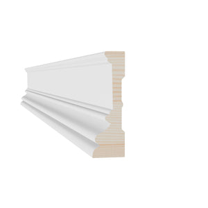 11/16 in x 2-3/16 in x 17 ft M0504A Primed White Pine Wood Casing - Moulding - high-quality decorative trim for doors, windows, and interior finishing.
