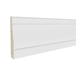 11/16 in x 3-1/2 in x 17 ft M0444W Primed White Pine Wood Casing - Moulding, durable composite construction with a smooth primed white finish for easy painting and installation.