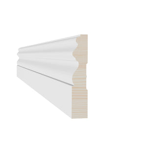 11/16 in x 3-1/2 in x 17 ft M9073A Primed White Pine Wood Casing - Moulding - high-quality decorative trim for doors, windows, and interior finishing.
