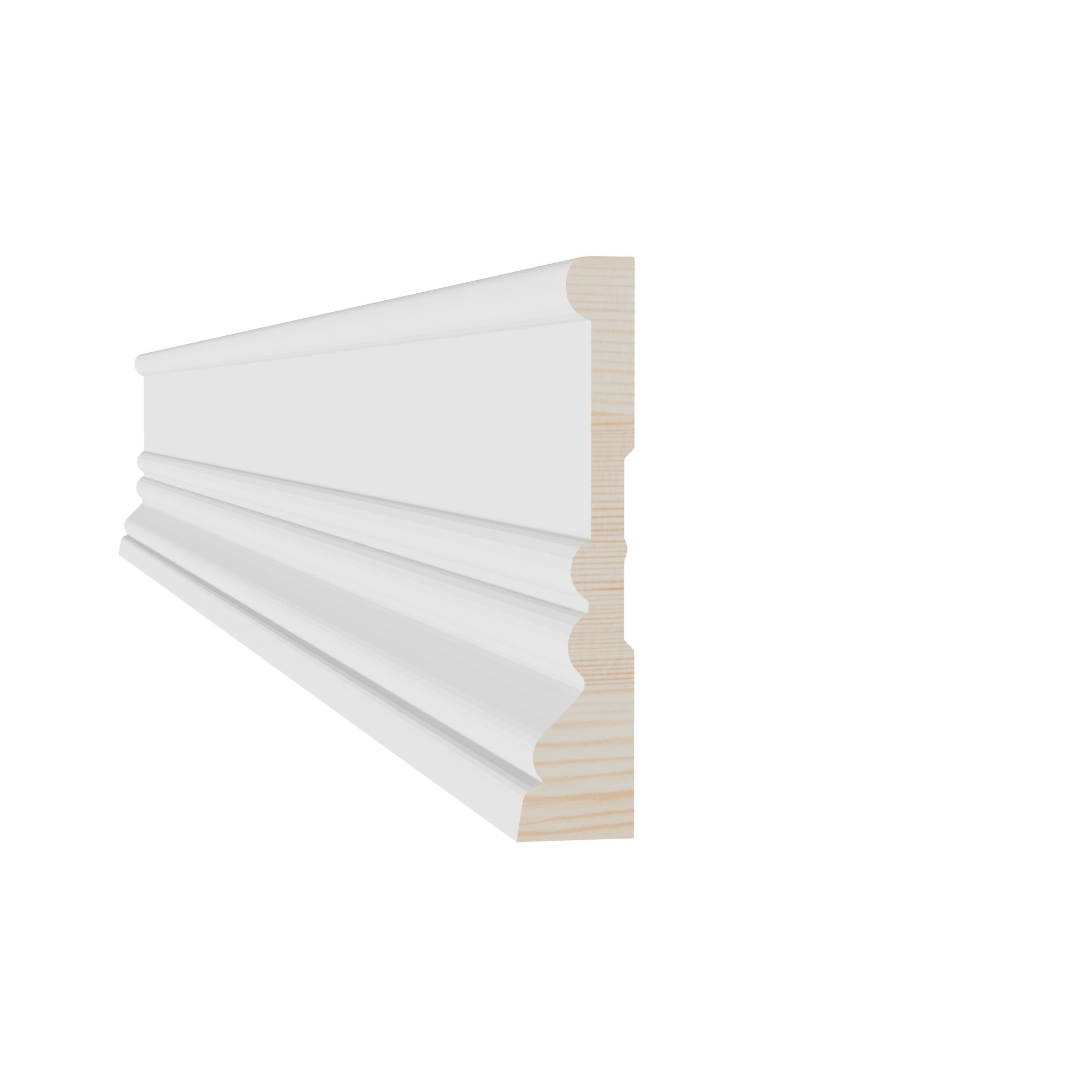 11/16 in x 3-5/16 in x 17 ft M0523L Primed White Pine Wood Casing - Moulding - high-quality decorative trim for doors, windows, and interior finishing.