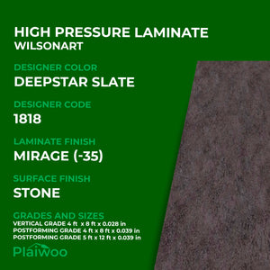1818 Wilsonart Deepstar Slate (-35) Mirage (-35) HPL 4 ft x 8 ft Laminate Sheets Specifications - Plaiwoo
