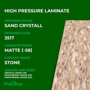 Formica Sand Crystall 3517 Matte HPL 4 ft x 8 ft Laminate Sheets Specifications - Plaiwoo