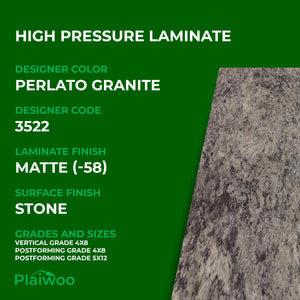 Formica Perlato Granite 3522 Matte HPL 4 ft x 8 ft Laminate Sheets Specifications - Plaiwoo
