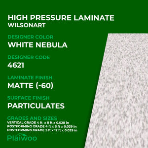 4621 Wilsonart White Nebula (-60) Matte (-60) HPL 4 ft x 8 ft Laminate Sheets Specifications - Plaiwoo