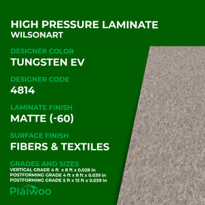 4814 Wilsonart Tungsten EV (-60) Matte (-60) HPL 4 ft x 8 ft Laminate Sheets Specifications - Plaiwoo