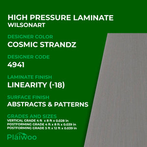 4941 Wilsonart Cosmic Strandz (-18) Linearity (-18) HPL 4 ft x 8 ft Laminate Sheets Specifications - Plaiwoo
