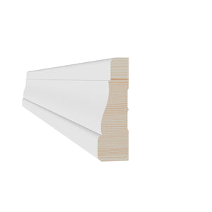 5/8 in x 2-1/4 in x 85 in M0356W Primed White Pine Wood Casing - Moulding - high-quality decorative trim for doors, windows, and interior finishing.