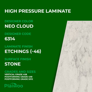 Formica Neo Cloud 6314 Etchings HPL 4 ft x 8 ft Laminate Sheets Specifications - Plaiwoo