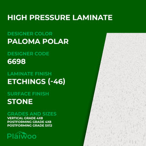 Formica Paloma Polar 6698 Etchings HPL 4 ft x 8 ft Laminate Sheets Specifications - Plaiwoo