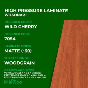 7054 Wilsonart Wild Cherry (-60) Matte (-60) HPL 4 ft x 8 ft Laminate Sheets Specifications - Plaiwoo