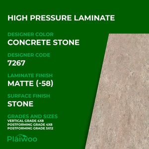 Formica Concrete Stones 7267 Matte HPL 4 ft x 8 ft Laminate Sheets Specifications - Plaiwoo