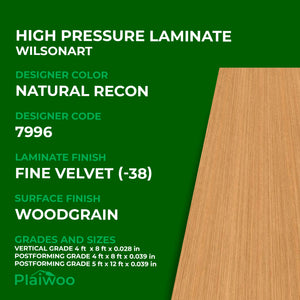 7996 Wilsonart Natural Recon (-38) Fine Velvet (-38) HPL 4 ft x 8 ft Laminate Sheets Specifications - Plaiwoo