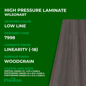 7998 Wilsonart Low Line (-18) Linearity (-18) HPL 4 ft x 8 ft Laminate Sheets Specifications - Plaiwoo
