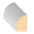 7/16 in x 11/16 in x 16 ft M129P Primed White Pine Wood Base Shoe -  Moulding, durable composite construction with a smooth primed white finish for easy painting and installation.
