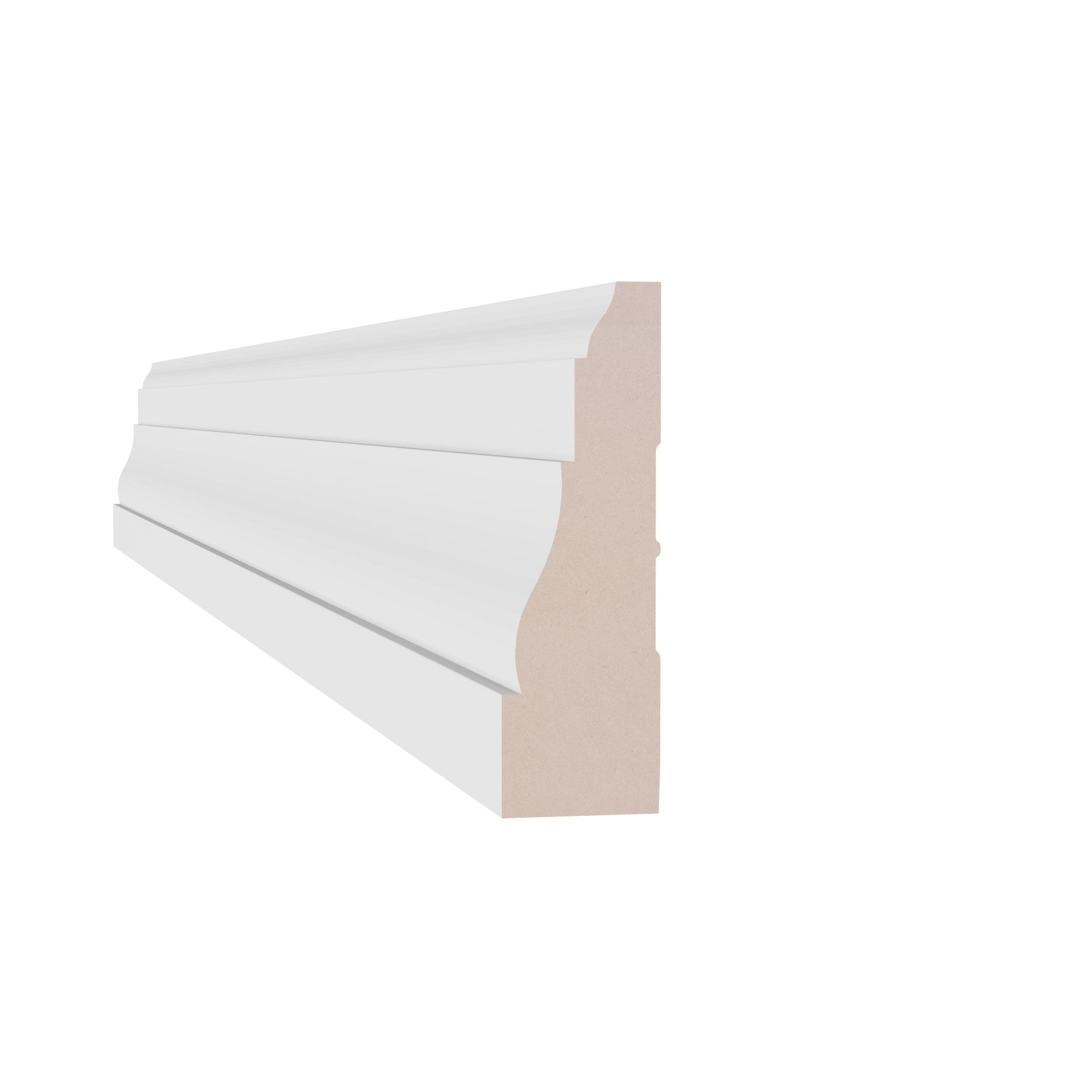 9/16 in x 2-1/4 in x 17 ft M0366Z Primed White MDF Casing - Moulding - high-quality decorative trim for doors, windows, and interior finishing.