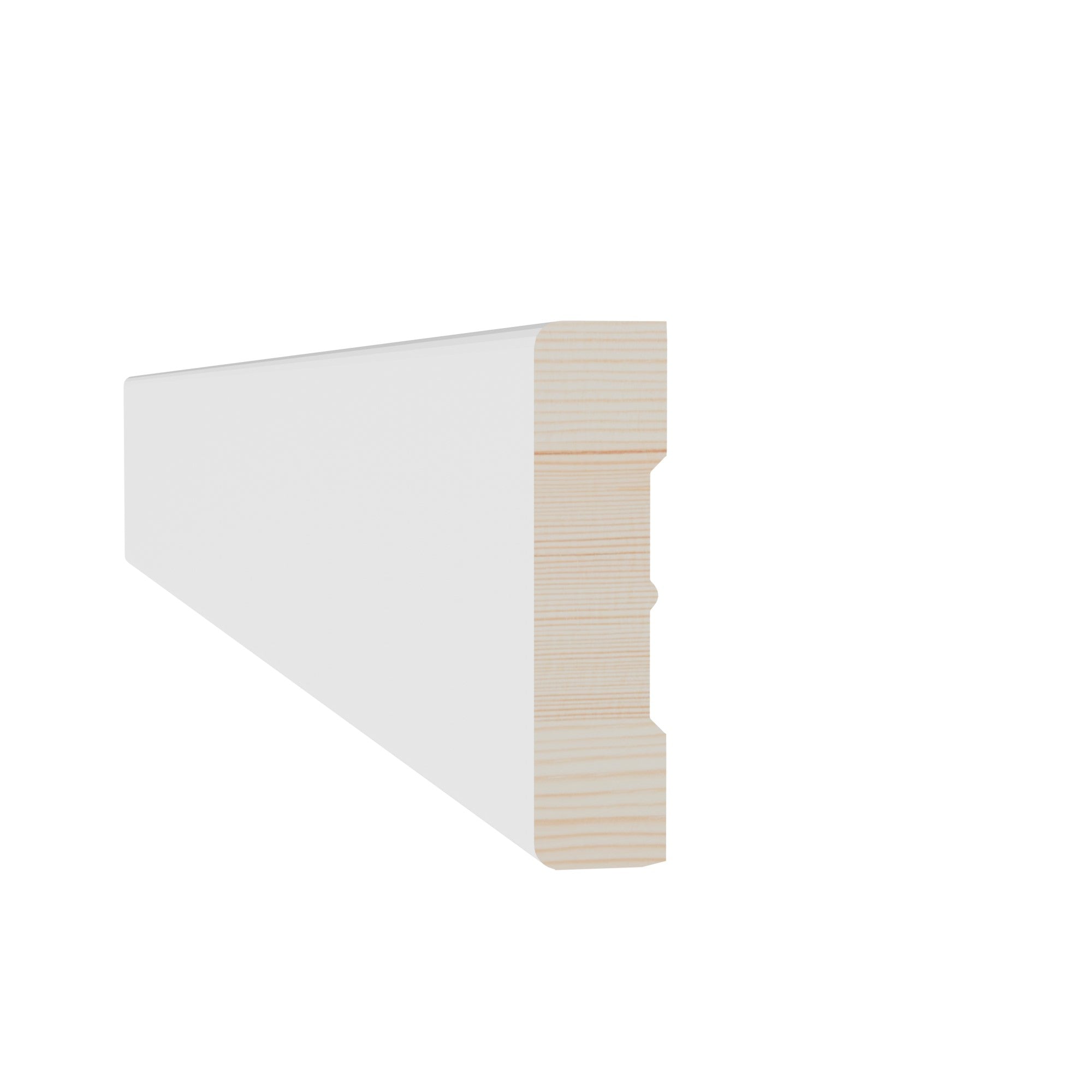 9/16 in x 2-1/4 in x 17 ft M0473C Primed White Pine Wood Casing - Moulding - high-quality decorative trim for doors, windows, and interior finishing.