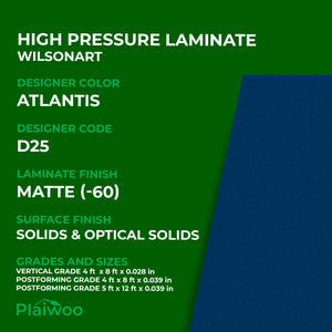 D25 Wilsonart Atlantis (-60) Matte (-60) HPL 4 ft x 8 ft Laminate Sheets Specifications - Plaiwoo