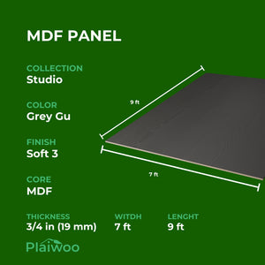 Finsa Grey Gu Studio Melamine TFL Panel (3/4 in x 7 ft x 9 ft)