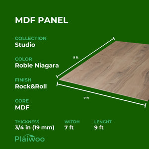 Finsa Roble Niagara Studio Melamine TFL Panel (3/4 in x 7 ft x 9 ft)