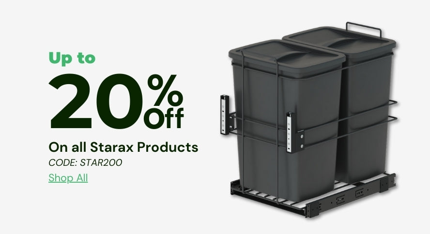 Banner of a Waste Bin, offering discount on Starax Products