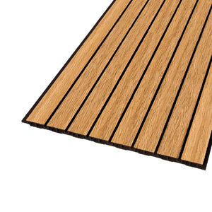 Hue Decorative Wall Panel - WPC Liscio, featuring a modern wood-plastic composite design in dimensions 9-7/8 in x 9 1/2 ft x 3/8 in, ideal for stylish interior wall applications.