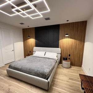 A beautifully styled room featuring the Hue Decorative Wall Panel - WPCLiscio, adding a sleek, modern aesthetic with its elegant finish and seamless installation on the walls.
