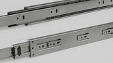Häfele drawer slide hardware in stainless steel, full-extension design