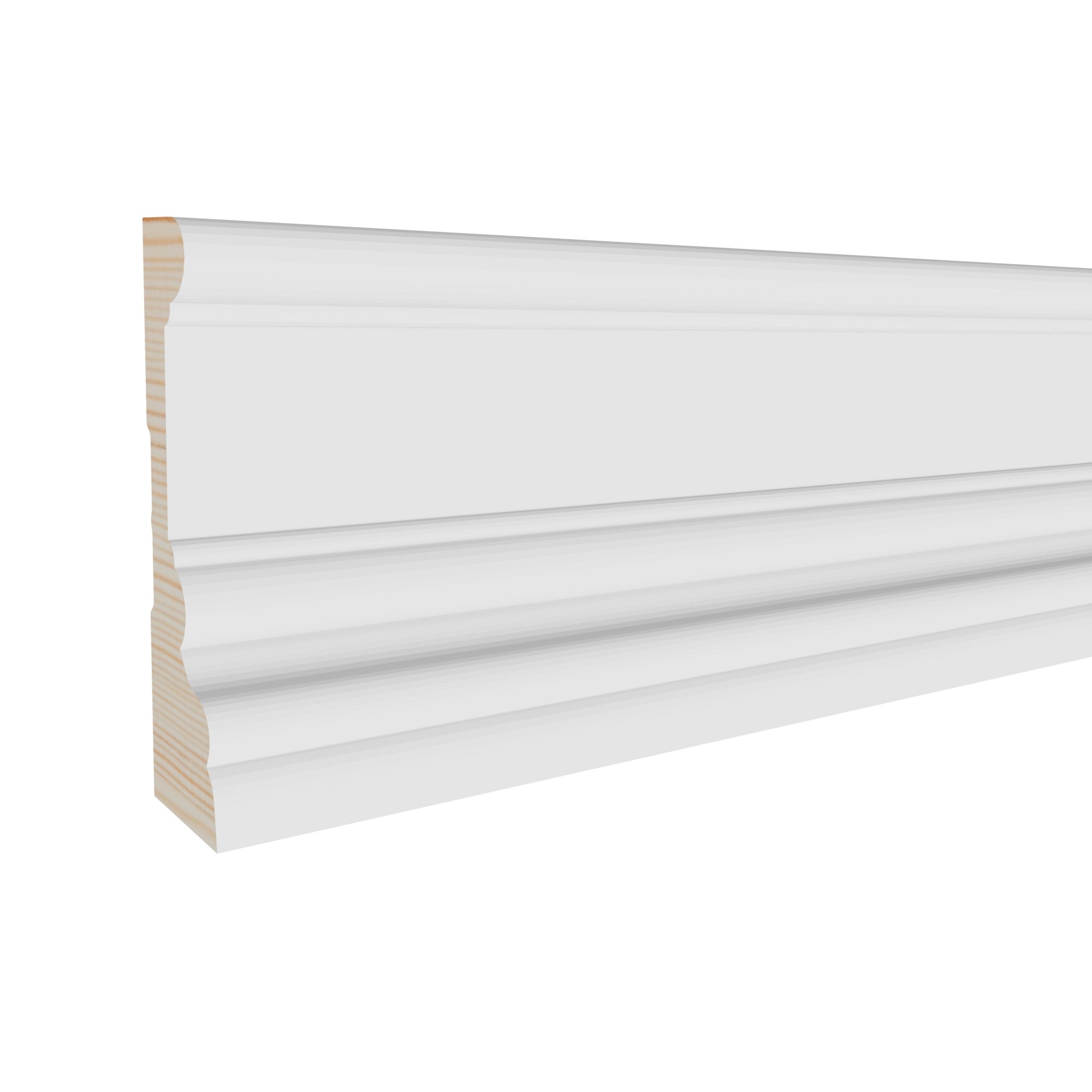 1-1/16 in x 3-1/2 in x 17 ft M0523W Primed White Pine Wood Casing -  Moulding, durable composite construction with a smooth primed white finish for easy painting and installation.