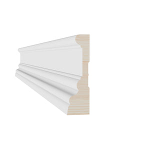 1-1/16 in x 3-1/2 in x 17 ft M0523W Primed White Pine Wood Casing -  Moulding - high-quality decorative trim for doors, windows, and interior finishing.