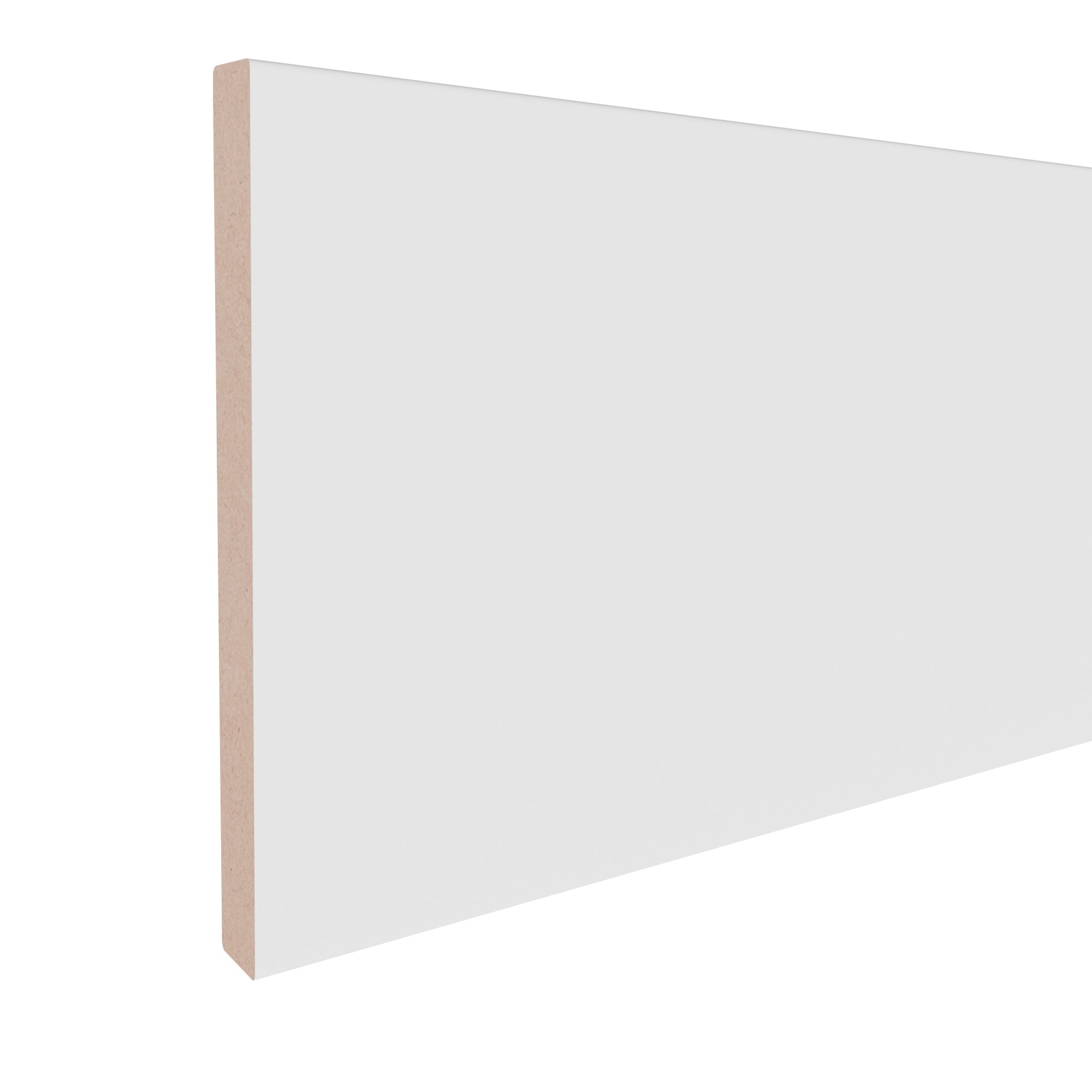 1-3/16 in x 6-3/4 in x 16 ft M0041U Primed White MDF Crown -  Moulding, durable composite construction with a smooth primed white finish for easy painting and installation.