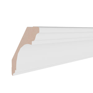 1-3/16 in x 6-5/16 in x 16 ft M0041A Primed White MDF Crown -  Moulding, durable composite construction with a smooth primed white finish for easy painting and installation.