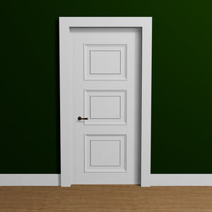 View of a room featuring the L102Z Primed White Pine Wood Finished Boards Moulding installed, measuring 11/16 in x 1-1/2 in x 16 ft, highlighting an elegant and clean finish, ideal for enhancing the aesthetics of any space.