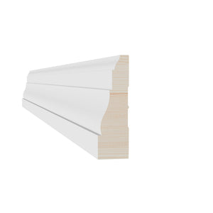 11/16 in x 2-1/4 in x 102 in M0366W Primed White Pine Wood Casing -  Moulding - high-quality decorative trim for doors, windows, and interior finishing.
