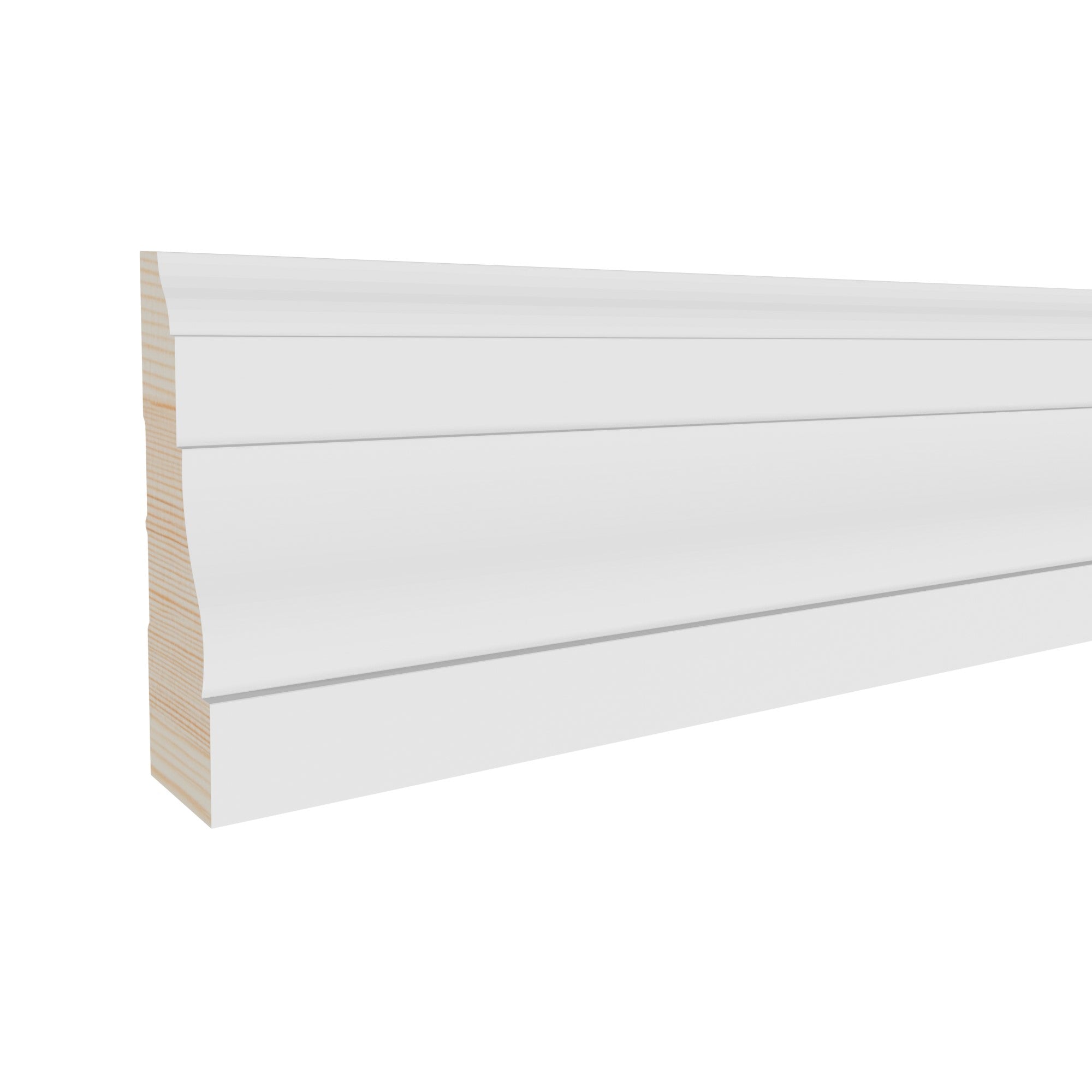 11/16 in x 2-1/4 in x 17 ft M0366W Primed White Pine Wood Casing -  Moulding, durable composite construction with a smooth primed white finish for easy painting and installation.