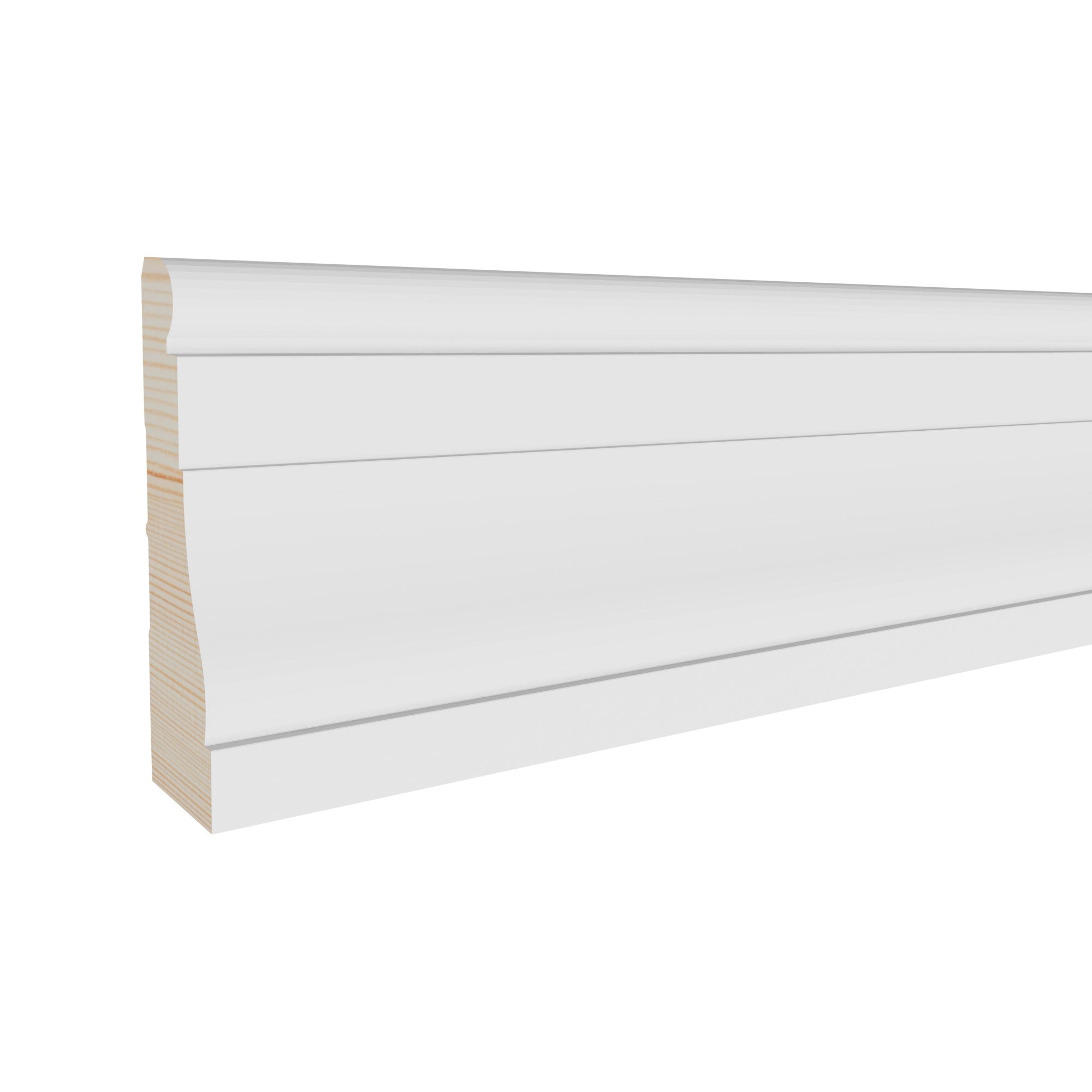 11/16 in x 2-1/4 in x 85 in M0376W Primed White Pine Wood Casing -  Moulding, durable composite construction with a smooth primed white finish for easy painting and installation.