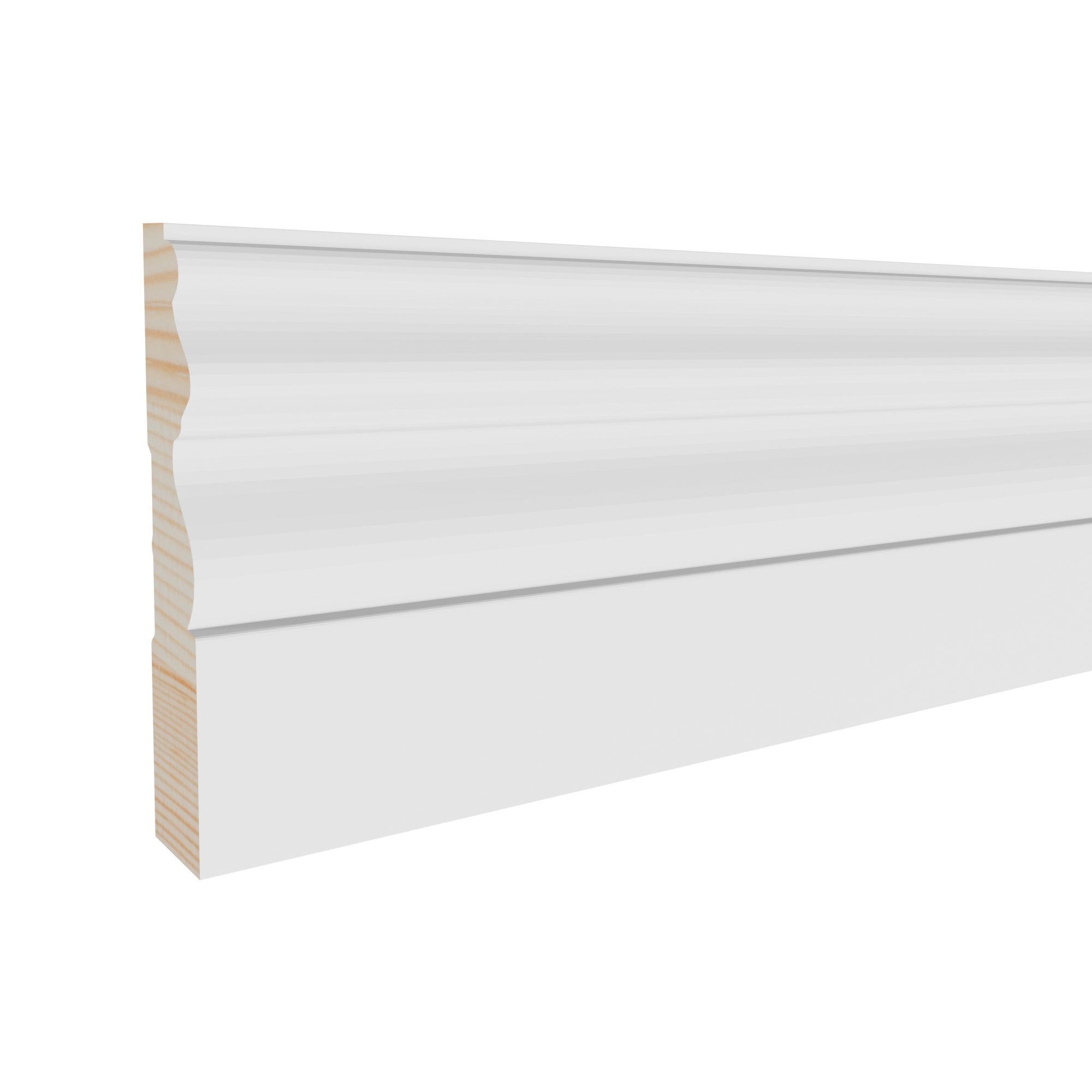 11/16 in x 3-1/2 in x 17 ft M9073A Primed White Pine Wood Casing -  Moulding, durable composite construction with a smooth primed white finish for easy painting and installation.