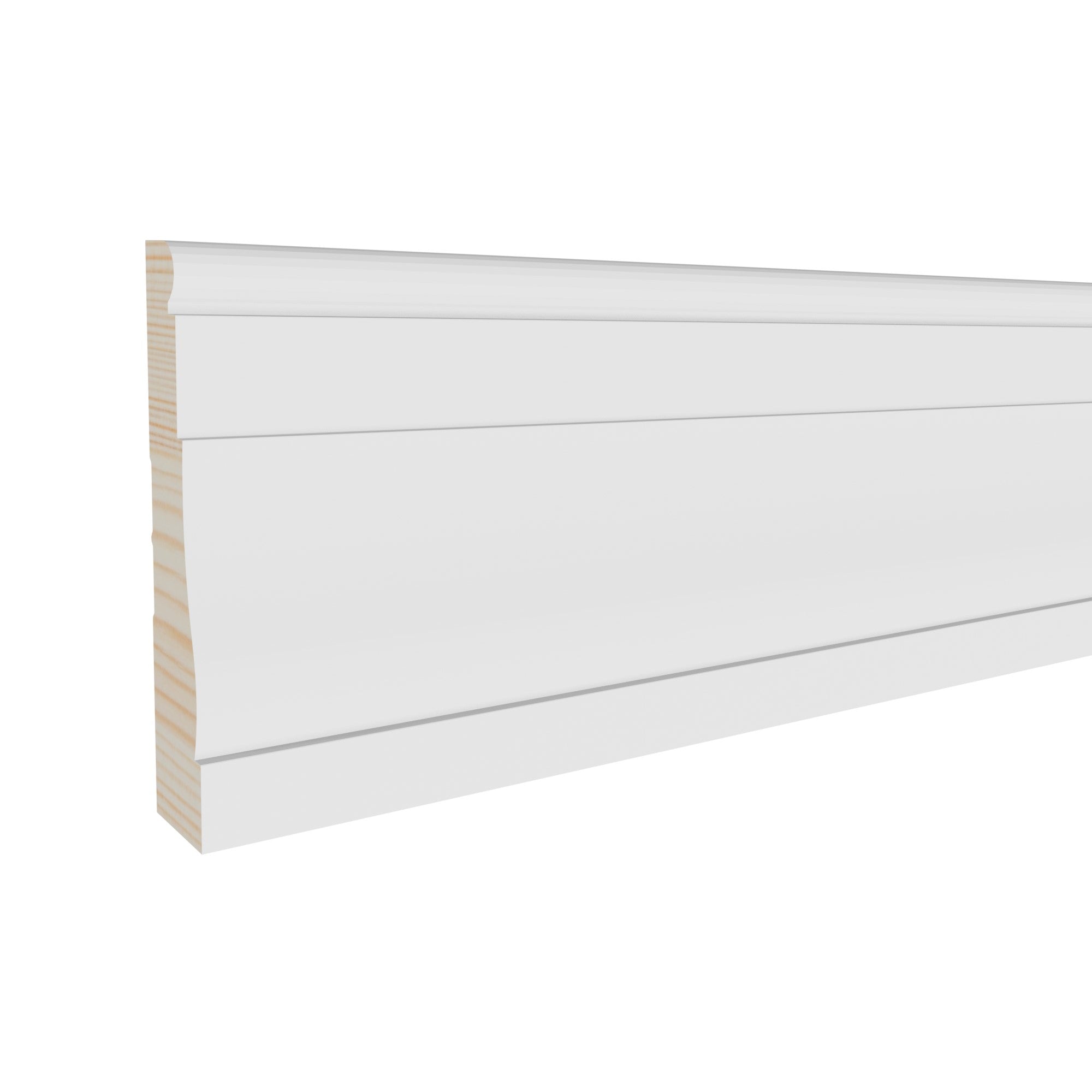 11/16 in x 3-1/4 in x 102 in M0445W Primed White Pine Wood Casing -  Moulding, durable composite construction with a smooth primed white finish for easy painting and installation.