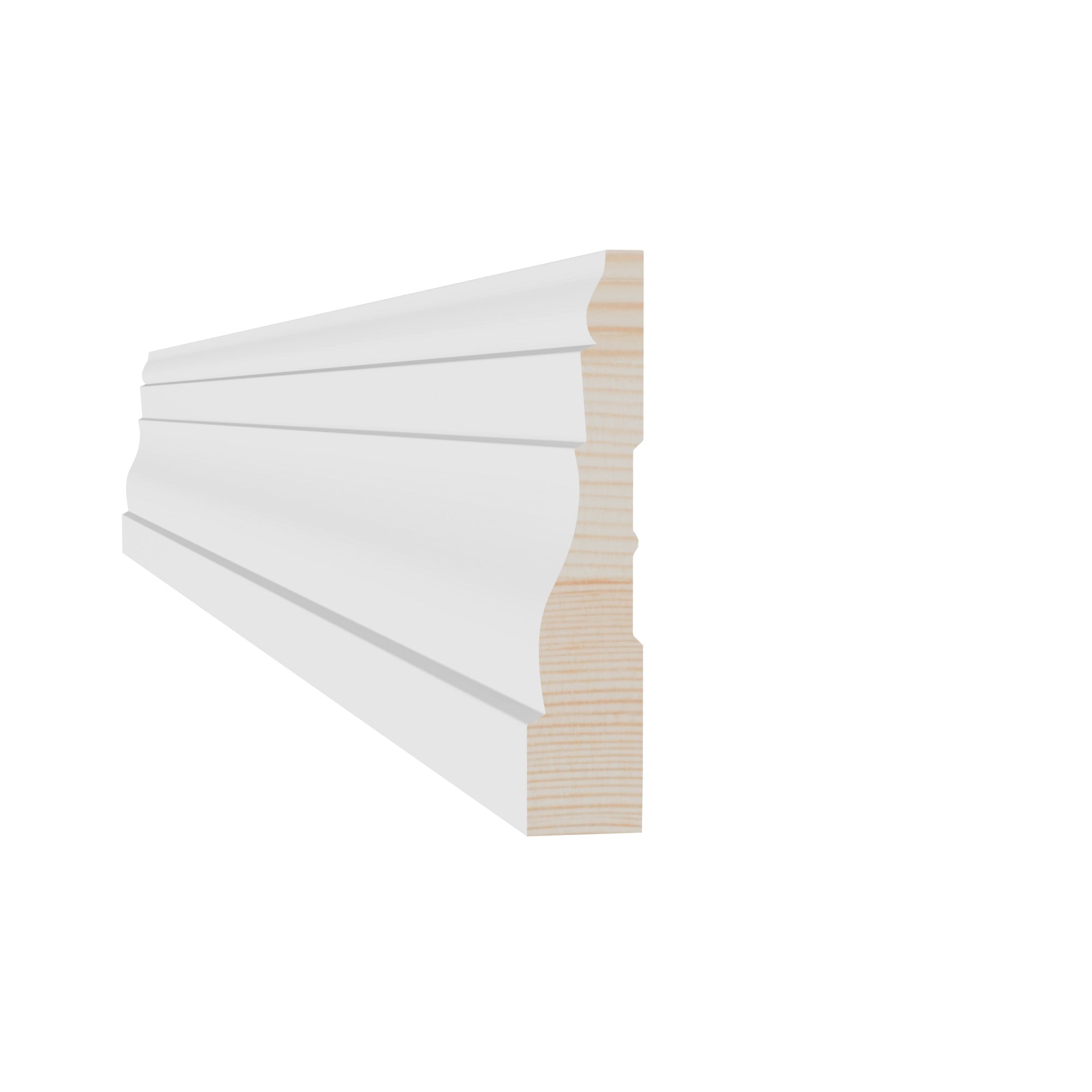 11/16 in x 3-1/4 in x 17 ft M0361G Primed White Pine Wood Casing -  Moulding - high-quality decorative trim for doors, windows, and interior finishing.