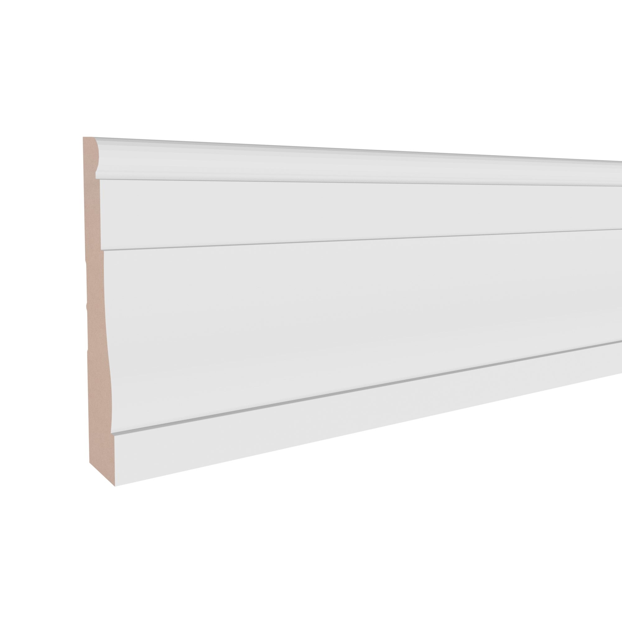 11/16 in x 3-1/4 in x 17 ft M0445M Primed White MDF-UL Casing -  Moulding, durable composite construction with a smooth primed white finish for easy painting and installation.
