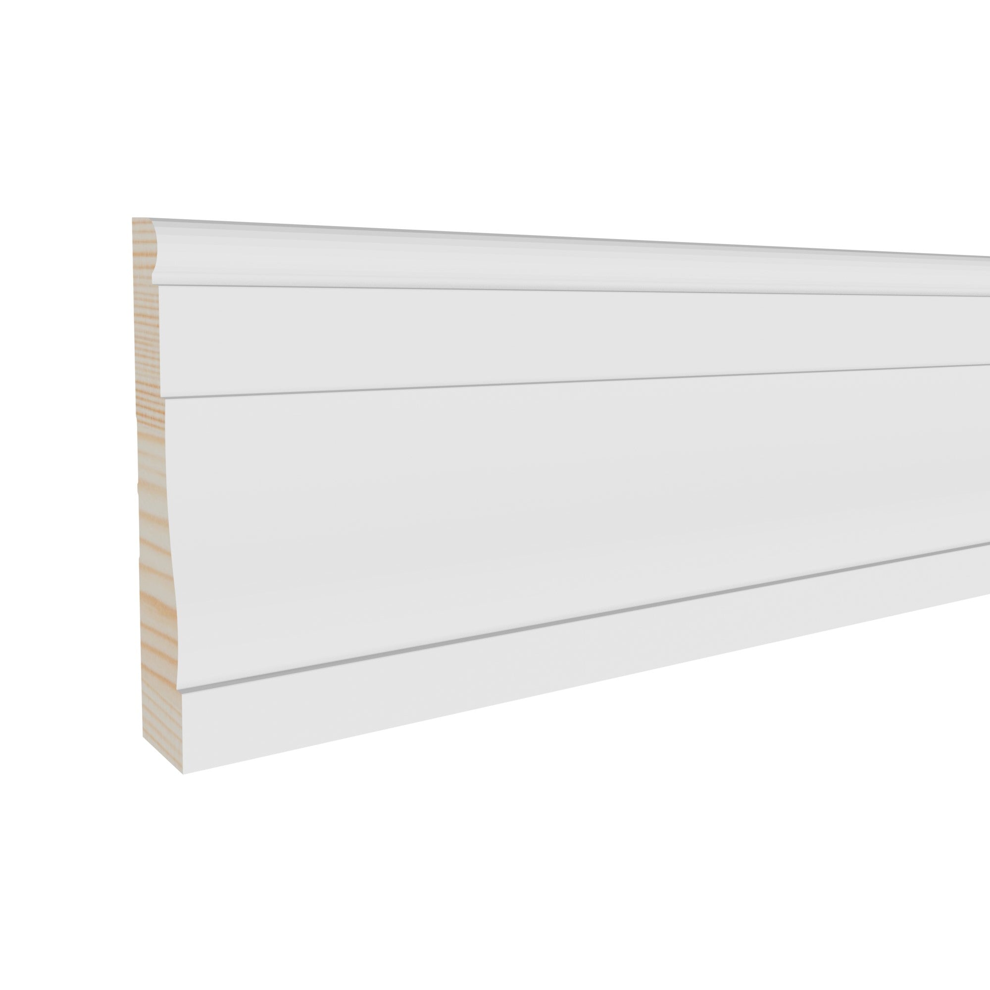 11/16 in x 3-1/4 in x 17 ft M0445W Primed White Pine Wood Casing -  Moulding, durable composite construction with a smooth primed white finish for easy painting and installation.