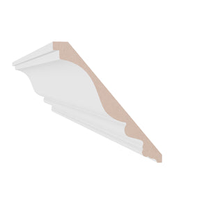 11/16 in x 6-3/4 in x 16 ft M9712H Primed White MDF-UL Crown -  Moulding - high-quality decorative trim for doors, windows, and interior finishing.