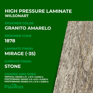 1878 Wilsonart Granito Amarelo (-35) Mirage (-35) HPL 4 ft x 8 ft Laminate Sheets Specifications - Plaiwoo