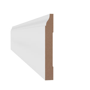 1/2 in x 3-1/4 in x 16 ft M0623X Primed White MDF Baseboard -  Moulding - high-quality decorative trim for doors, windows, and interior finishing.