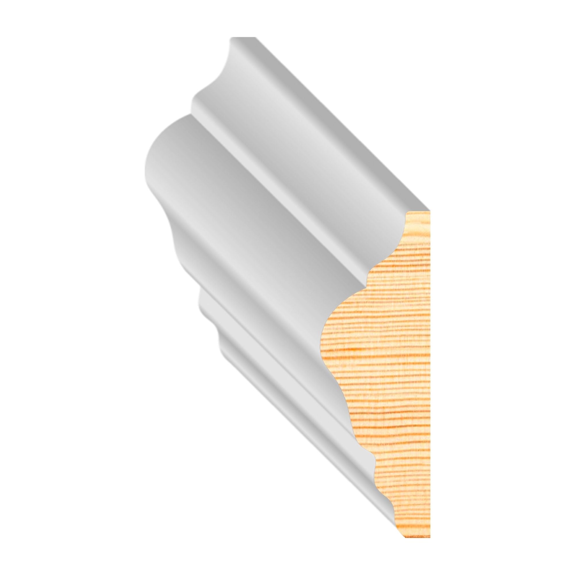 1/2 in x 1-7/16 in x 16 ft M0183D Primed White Pine Wood Shingle/Panel Moulding -  Moulding, durable composite construction with a smooth primed white finish for easy painting and installation.