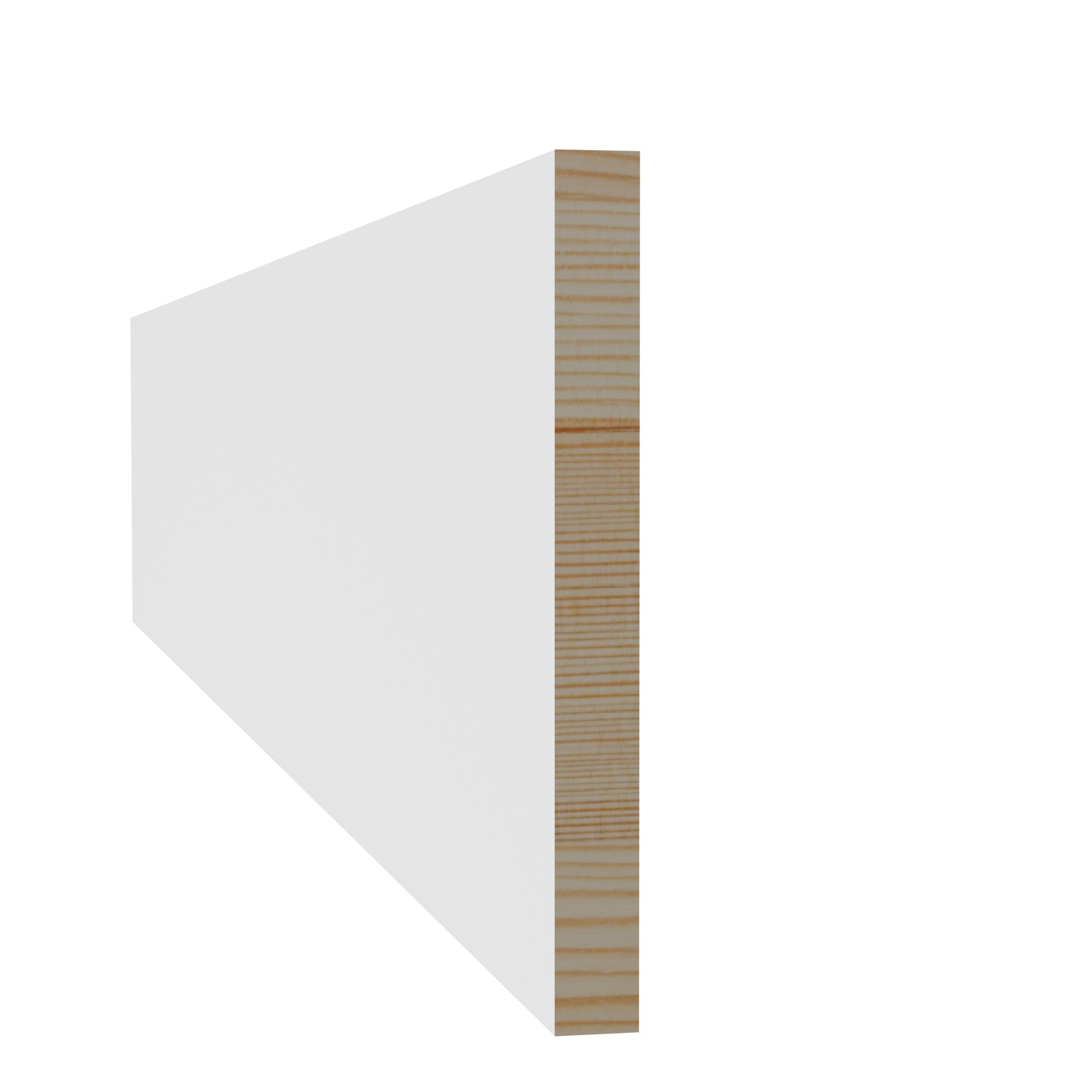 21/32 in x 11-1/4 in x 16 ft L112M Primed White Pine Wood Finished Boards -  Moulding - high-quality decorative trim for doors, windows, and interior finishing.
