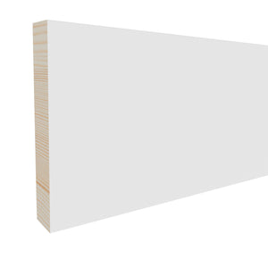 21/32 in x 3-1/2 in x 16 ft L104M Primed White Pine Wood Finished Boards -  Moulding, durable composite construction with a smooth primed white finish for easy painting and installation.